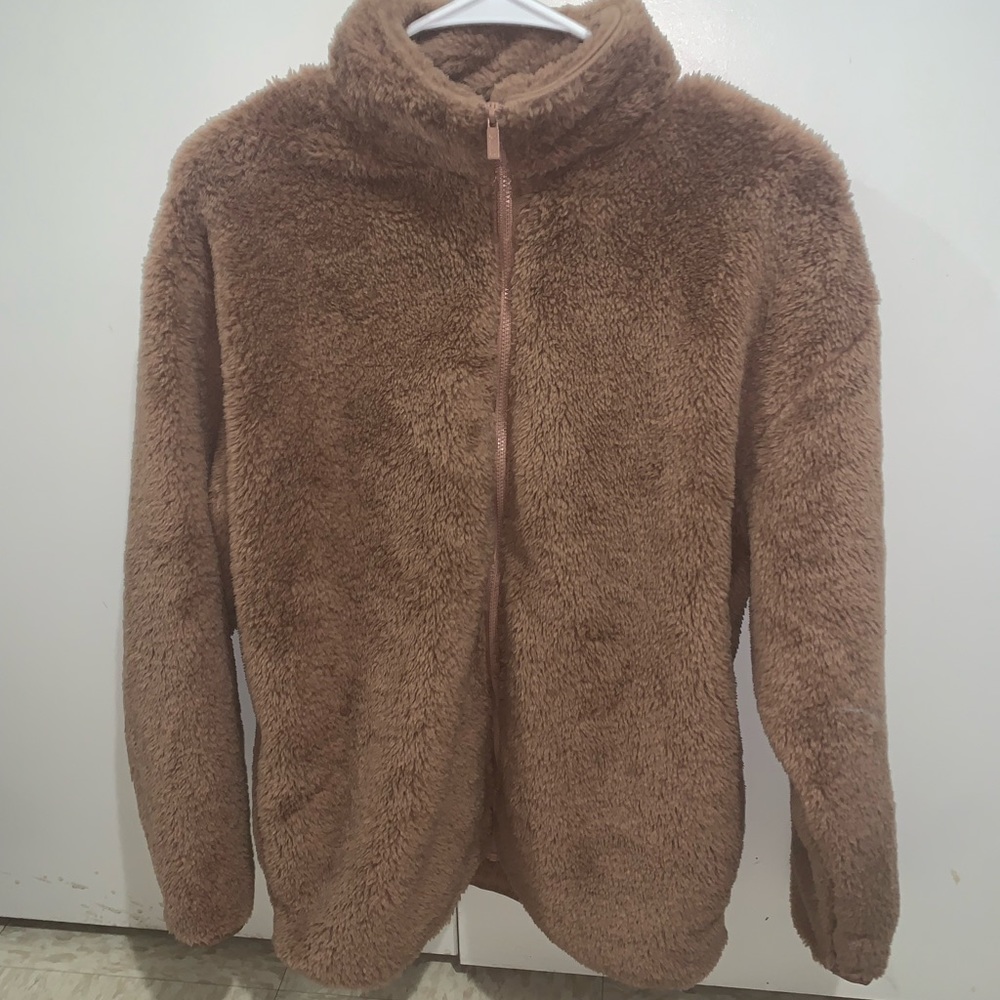 BRAND NEW Pink Full Zip Sherpa Hoodie